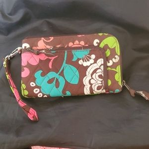 Vera Bradley Lola Print Zip Zip Wristlet